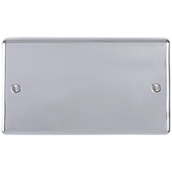 Eurolite Polished Chrome 2 Gang Blankplate