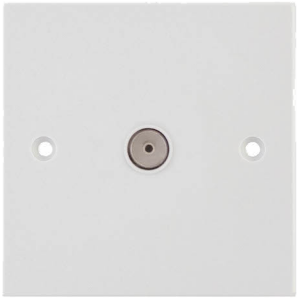 Selectric White 1 Gang Coaxial Socket