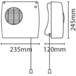2kW Adjustable Downflow Heater