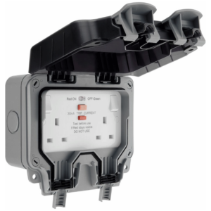 BG Storm IP66 2 Gang 13A Switched RCD Socket