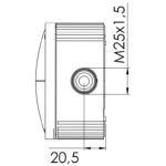 Grey 607/5 IP66 Combi Box with Terminal
