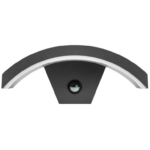 Curve Dark Grey IP54 8w PIR Wall Light 3000k