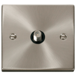 Click Deco Satin Chrome 1 Gang Satellite Socket