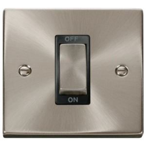 Click Deco Satin Chrome 1 Gang 45A DP Switch