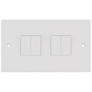 Selectric White 4 Gang 2 Way 10A Switch