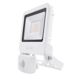 White 30w PIR Floodlight 3000k