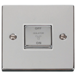 Click Deco Polished Chrome 1 Gang TP Fan Isolator Switch