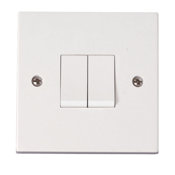 Click Polar 2 Gang 2 Way 10Ax Switch