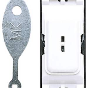 White 1 Way 20A DP Key Switch Module