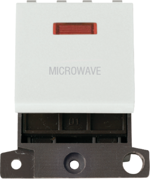 Click White 20A DP Switch Module Neon