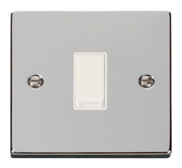 Click Deco Polished Chrome 1 Gang 10A Intermediate Switch
