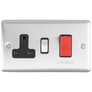 Eurolite Brushed Chrome Cooker Control Unit Black Insert