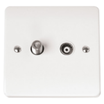 Click Mode 2 Gang Coax & Non-Isolated Satellite Socket