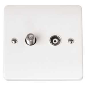 Click Mode 2 Gang Coax & Non-Isolated Satellite Socket