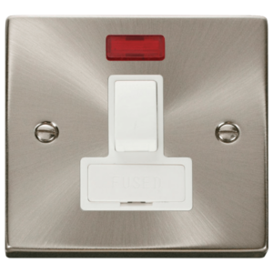 Click Deco Satin Chrome Switched Fused Spur Neon