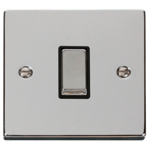 Click Deco Polished Chrome 1 Gang 2 Way Light Switch