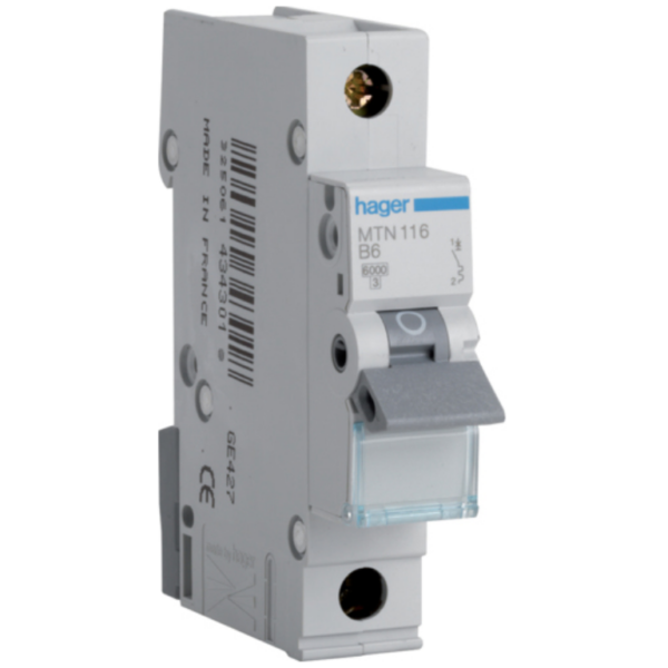 Hager 16A SP Type B 6kA MCB