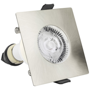 Fire Rated Square Downlight with GU10 Holder and Loop-in Loop-out Terminal Block