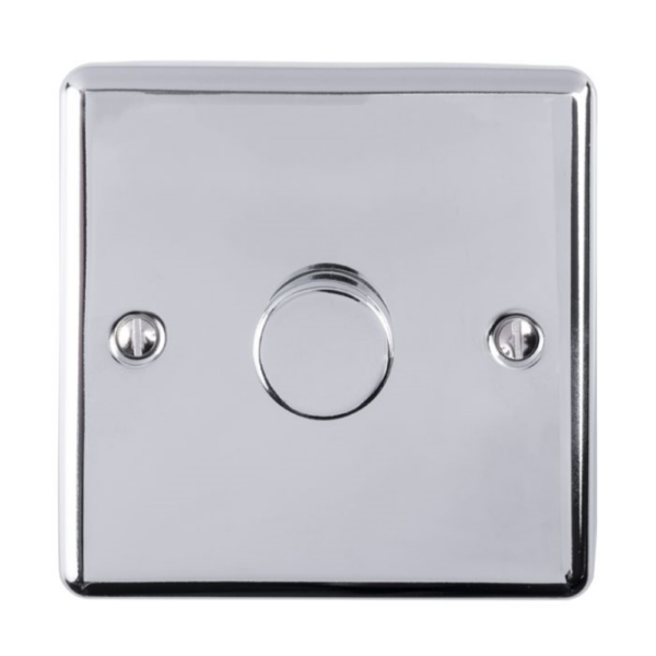 Eurolite Polished Chrome 1 Gang LED Dimmer