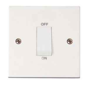 Click Polar 1 Gang 45A DP Switch White Rocker