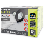 Downlight, Evofire Fire Rated Round IP65, c/w GU10 Holder