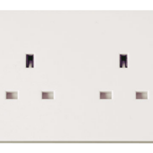 Click Polar 2 Gang 13A Unswitched Socket