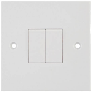 Selectric White 2 Gang 2 Way 10A Switch