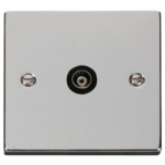 Click Deco Polished Chrome 1 Gang Isolated Coaxial Socket