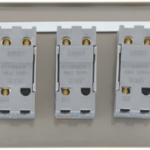 Click Deco Satin Chrome 3 Gang 2 Way 10Ax Toggle Switch