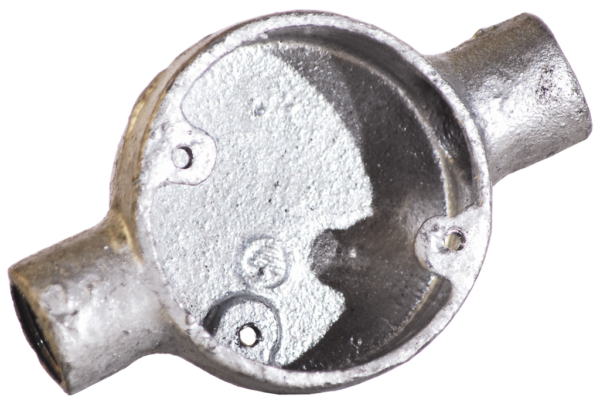 25mm Galvanised Through Box