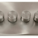 Click Deco Satin Chrome 4 Gang 2 Way 400w Dimmer