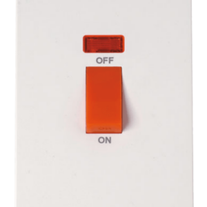 Click Polar 2 Gang 45A DP Vertical Switch Neon
