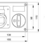 Gewiss GW66020 Socket 32A 380V 3P+N+E