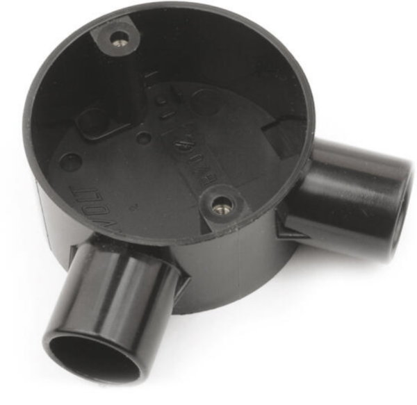 U/Volt CB20/ABK Angle Box 20mm Black
