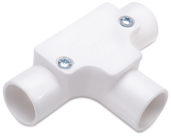 U/Volt IT25WH Inspection Tee 25mm White